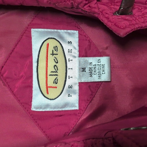 Talbots Pink Quilted Jacket, Medium Petite, Magenta, EUC, Barn Coat, Quilted - Picture 2 of 5